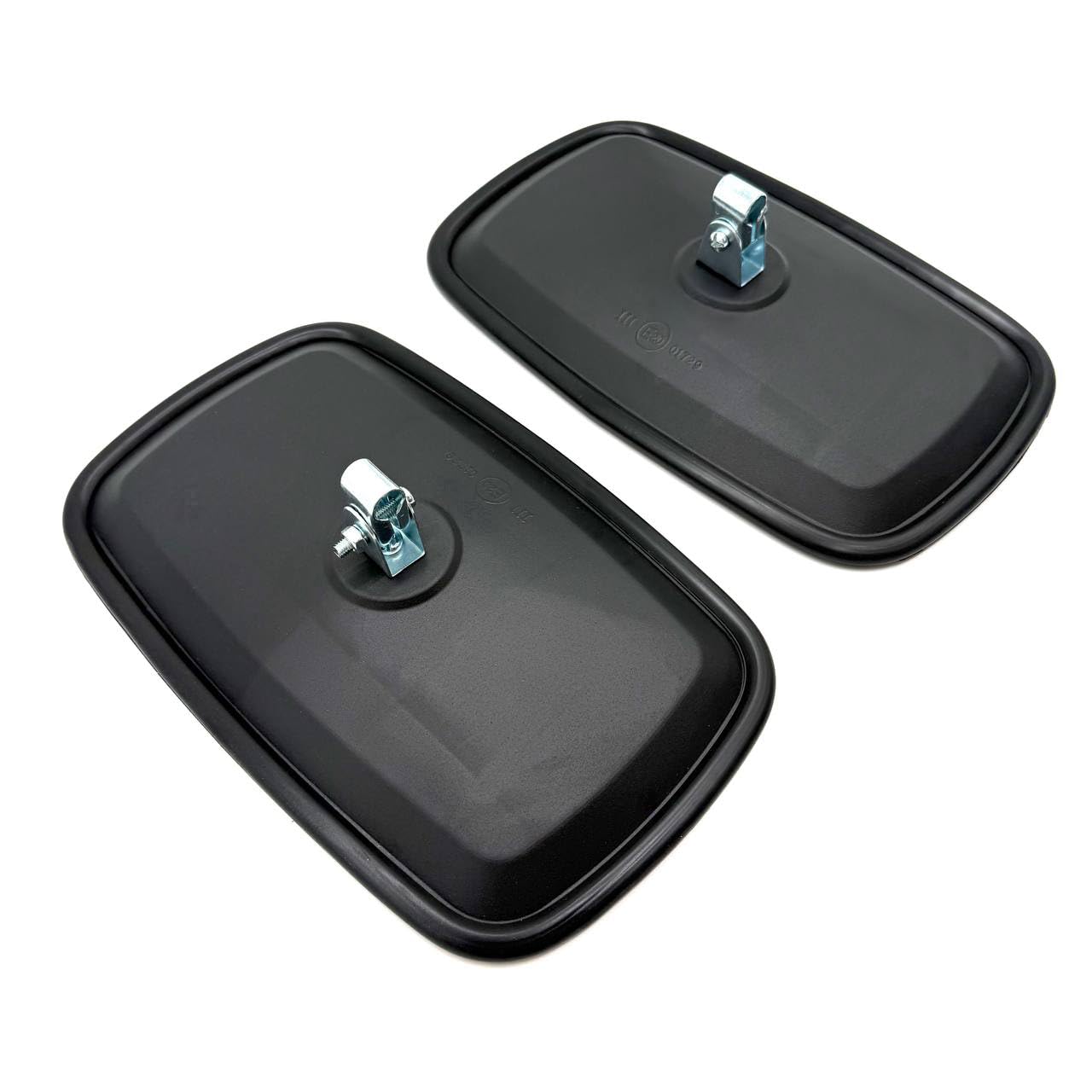 Set di 2 specchi esterni 230 x 140 cm, diametro di 10 cm, per camion, escavatore, con supporto per specchio retrovisore