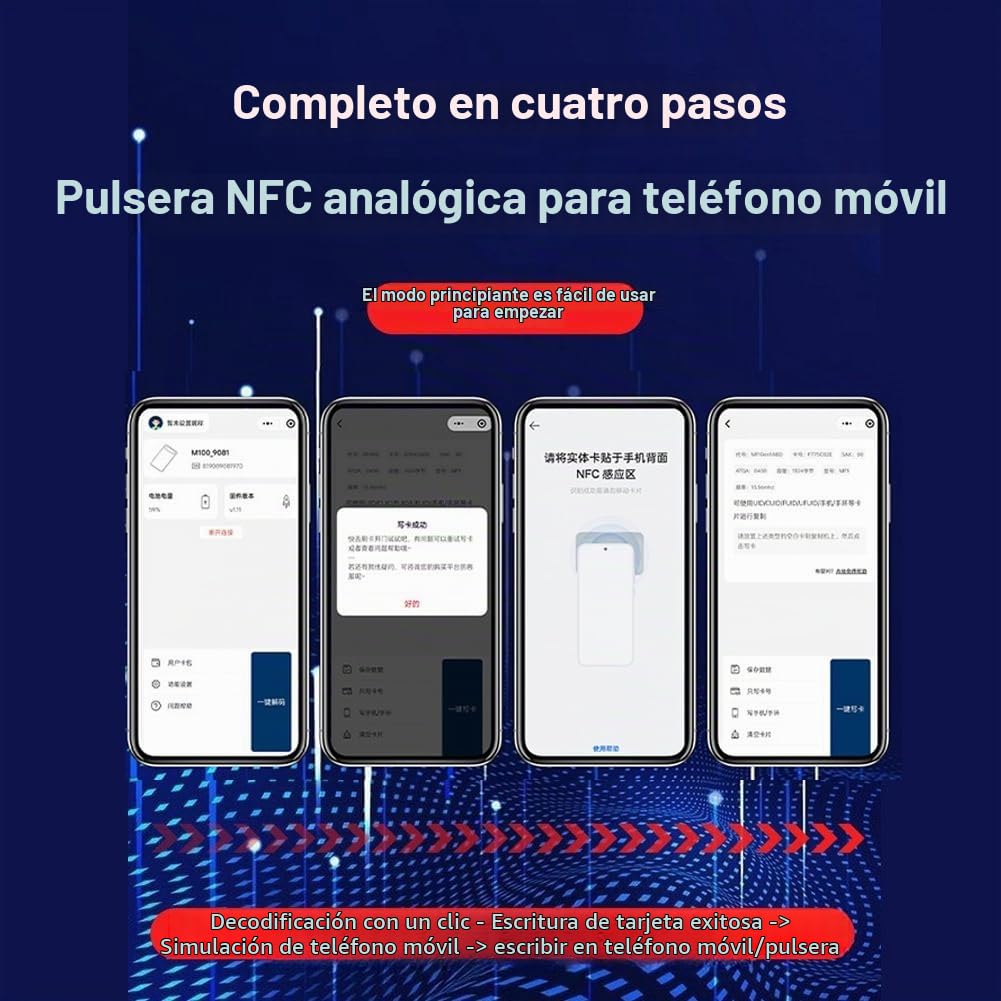 Lector de Tarjetas NFC Max, Grabador, Bluetooth, IC ID, RFID, Duplicador, Lector de Tarjetas con Cifrado para Ascensores, Compatible con Android e IOS, HarmonyOS.