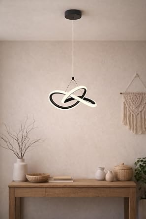 Witchers Tekli Krom Sarkıt LED Avize – Power LED Teknolojili, Ayarlanabilir Kablo, 6500K Beyaz Işık, 24W, 40 m² Aydınlatma, Salon, Mutfak ve Oda İçin Şık Aydınlatma [Enerji Sınıfı A]