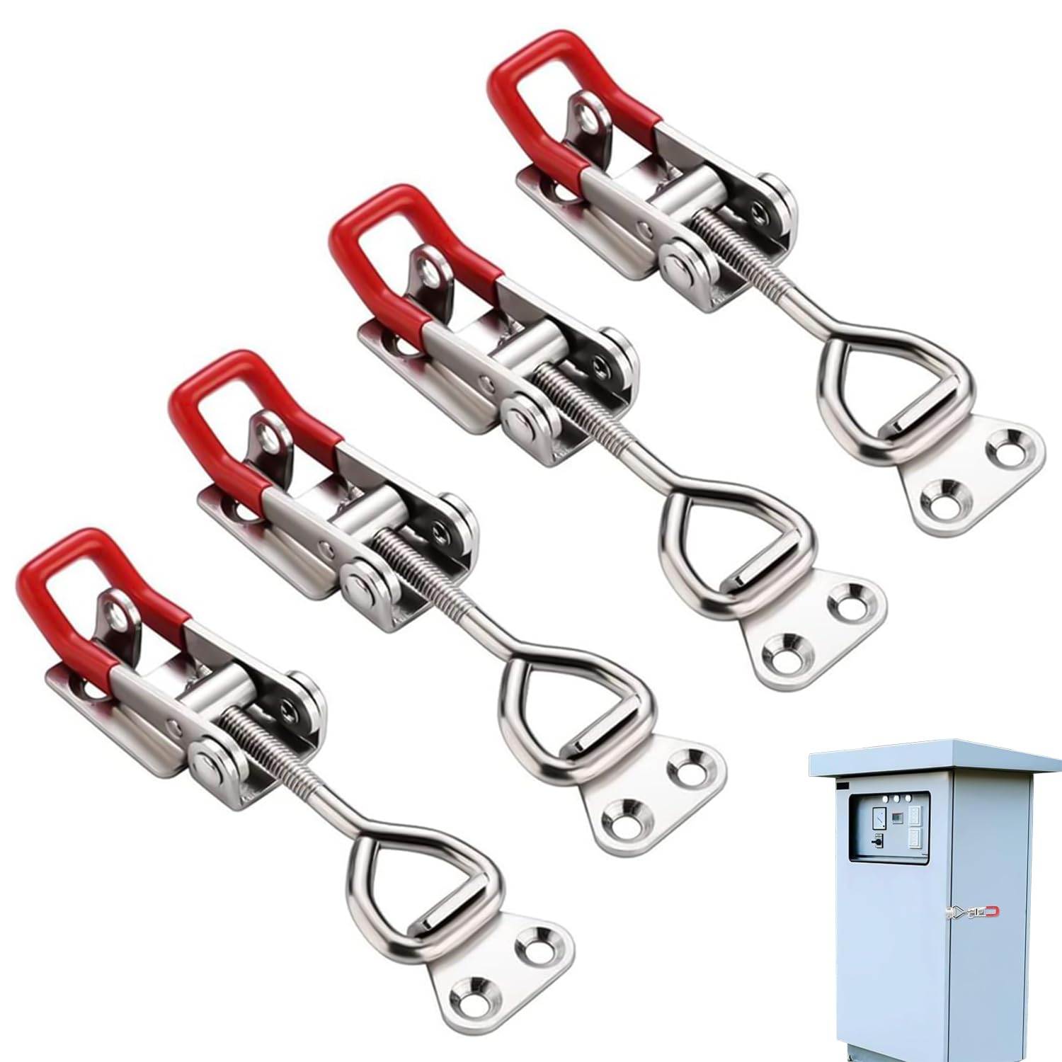 Loquets à Bascule Métal - Lot De 4 - Capacité 100kg - Pour Portes/armoires/caisses