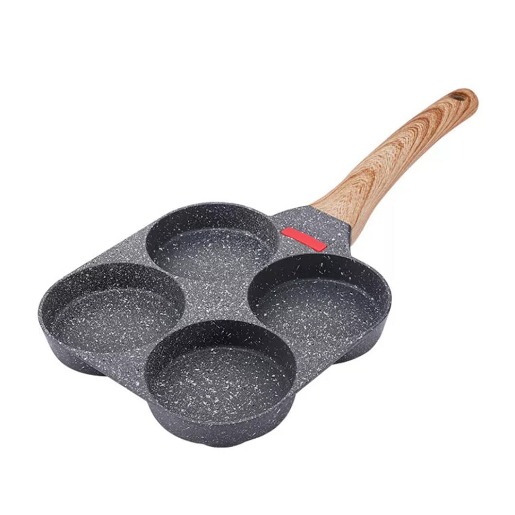 CNAFGBGG Egg Frying Pan Non Stick Pancake Pan 4 Holes Kitchen Fried Pot for Steak Egg Burger