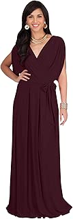 Formal Short Sleeve Cocktail Flowy V-Neck Gown - coolthings.us