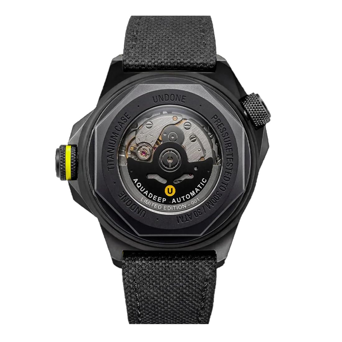 Undone Aquadeep Submerge - Reloj de hombre automático de titanio y carbono, Cordura