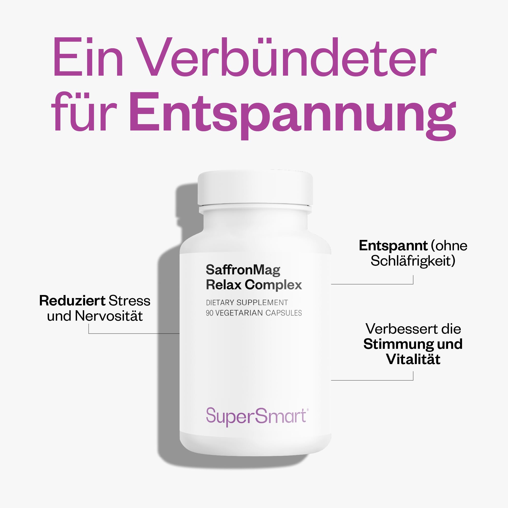 SaffronMag Relax Complex - Anti-Stress für Erwachsene - SuperSmart