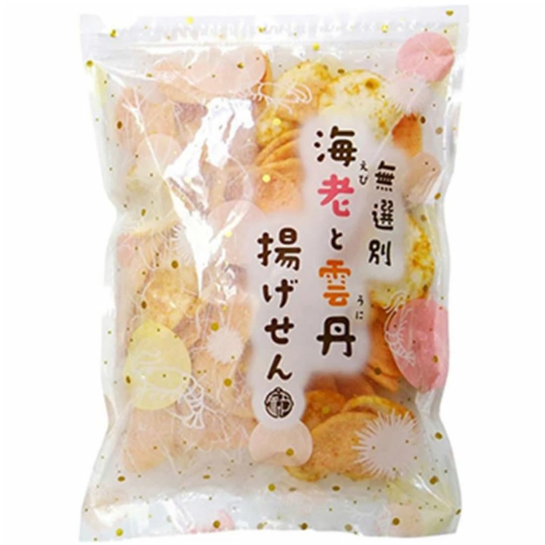 Amazon.co.jp: 五十鈴 無選別 海老と雲丹 揚げせん 190g ×4袋 えび揚げ