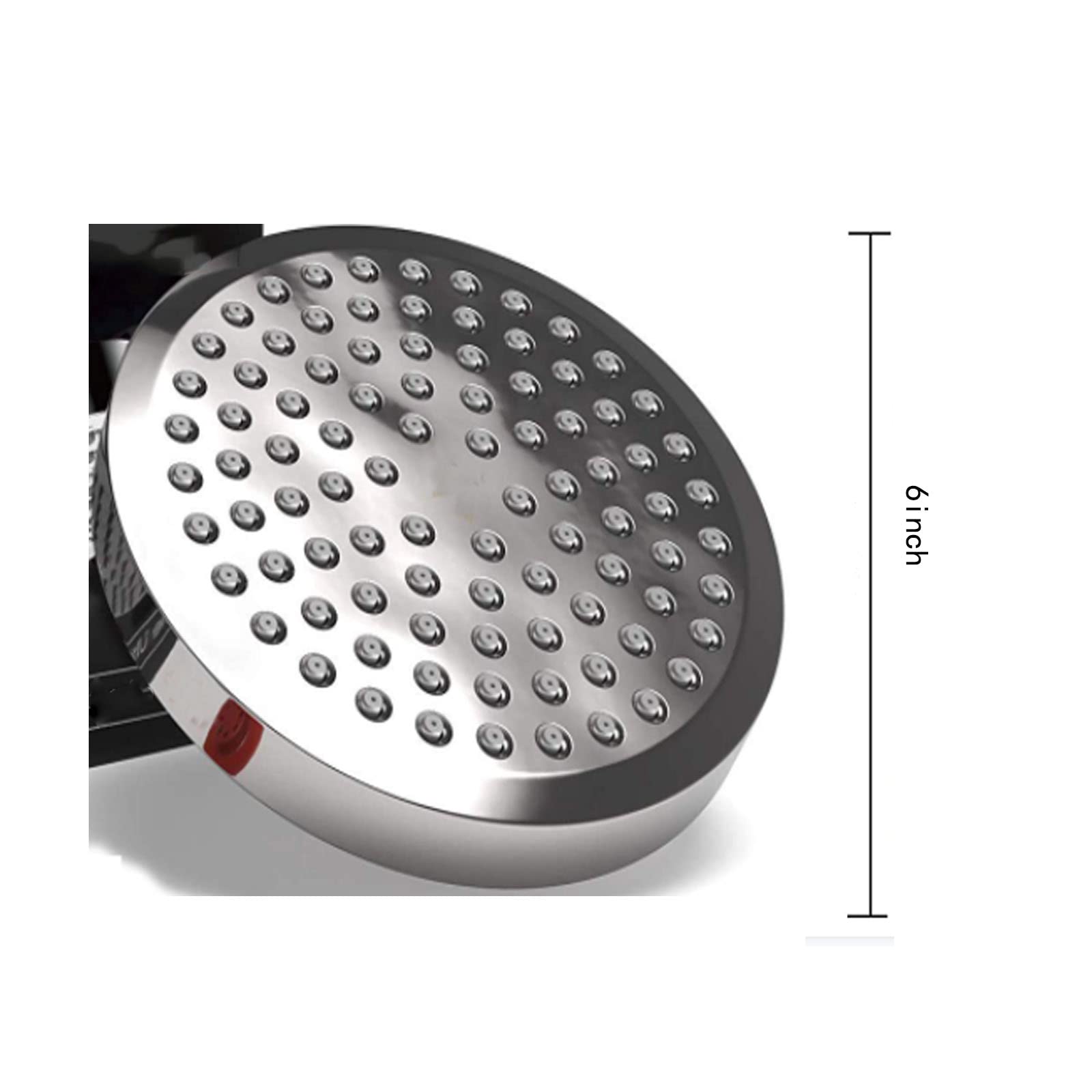 Hochdruck Regenduschkopf | 15,2 Cm Rund-Dusche Mit Verstellbarem Winkel & Sparfunktion Für Perfekten Hotel-Spa-Fluss