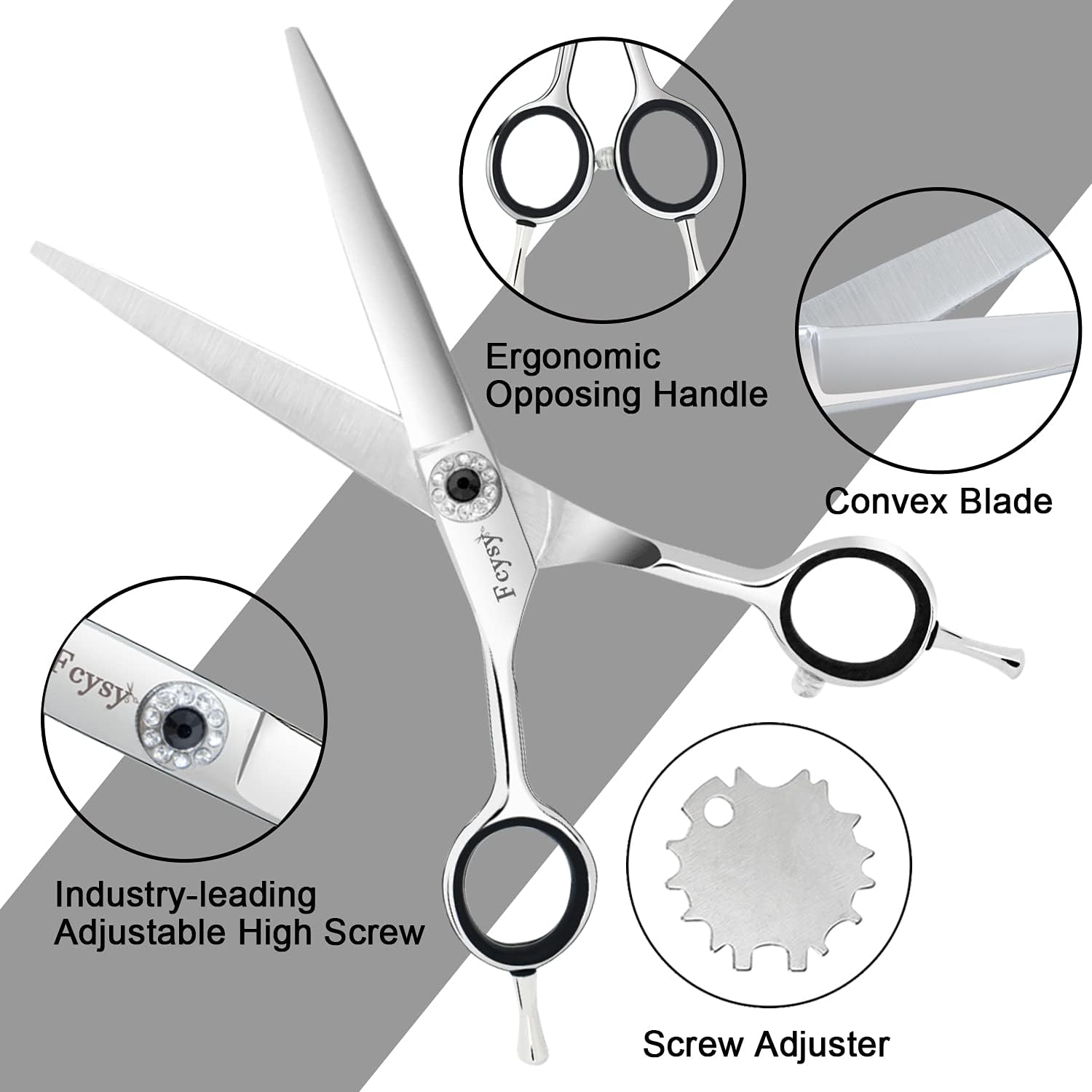 Left Handed Hairdressing Scissors Hair Cutting Scissor，Fcysy