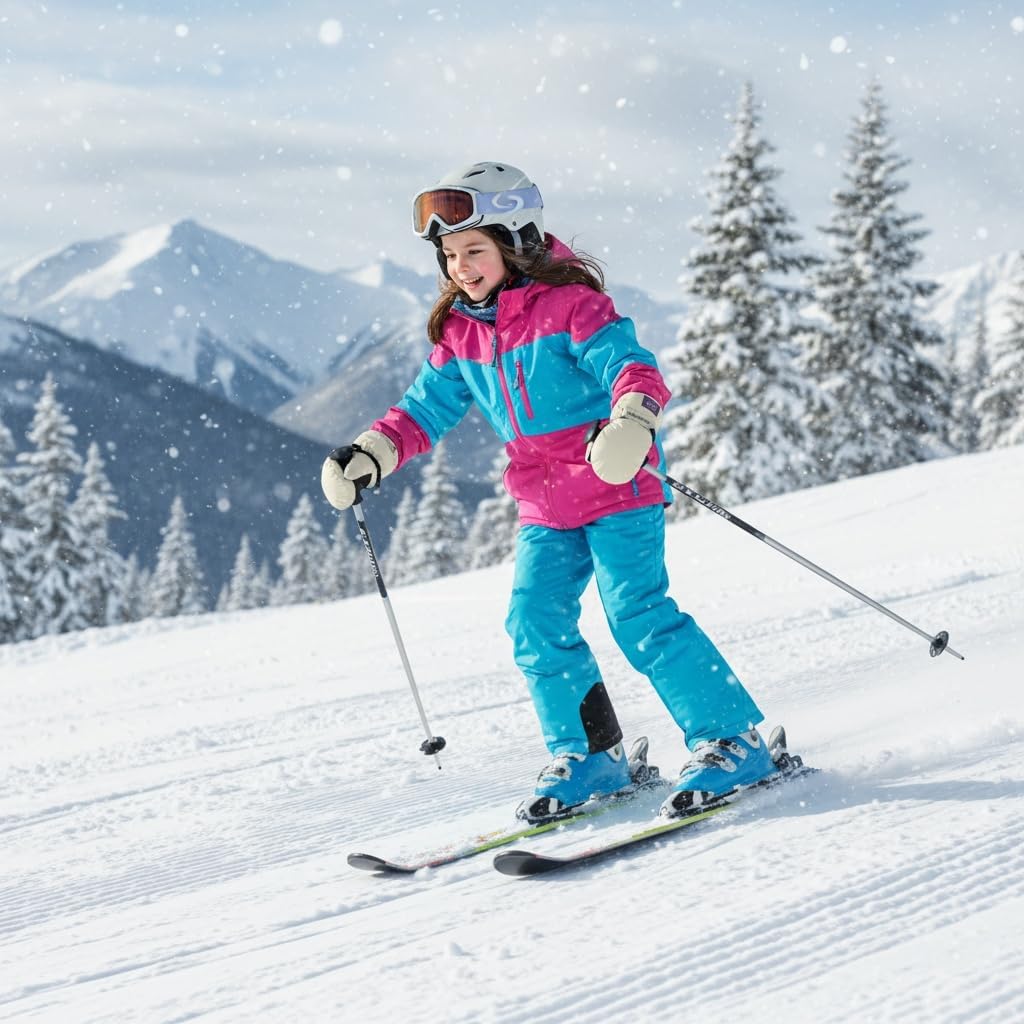 Kids Winter-Mittens Boys Girls Warm Snow Gloves Cold Weather Windproof Ski Mittens for Outdoor(for 6-12 Yrs) - Image 7