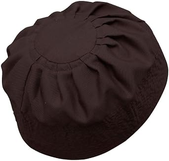 TheKufi Gray Cotton-Blend Pleated Top 3.5in Tall Fabric Kufi Prayer Cap Beanie