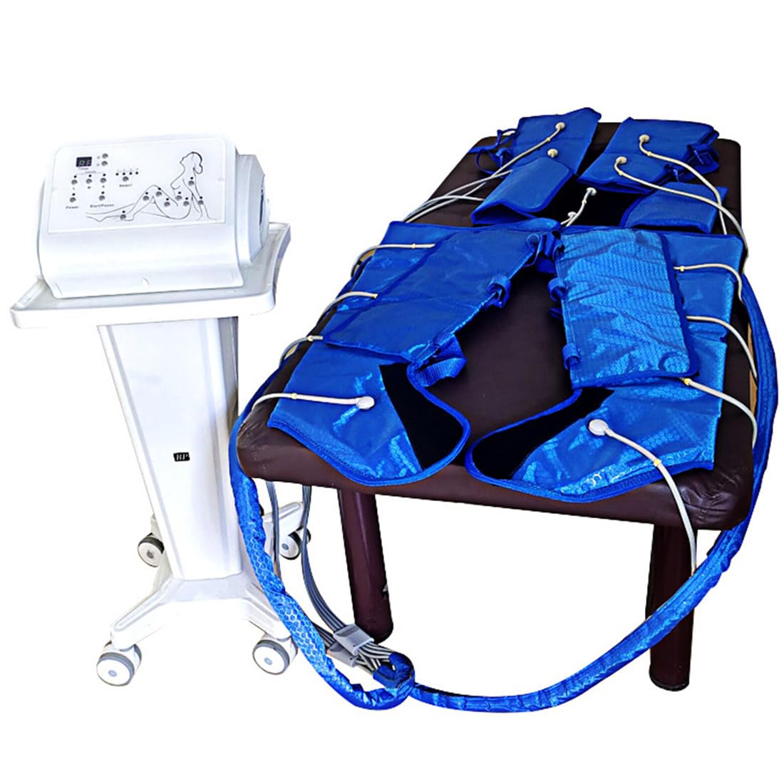Masajeador de presoterapia, máquina de drenaje linfático, masajeador eléctrico de compresión de brazos y piernas con intensidad ajustable para apoyo circulatorio