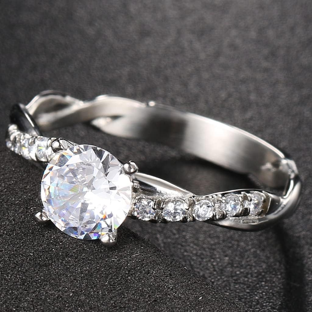 Jude Jewelers Stainless Steel 2.0 Carat Simulated Diamond Wedding Engagement Solitaire Style Proposal Ring - Image 2