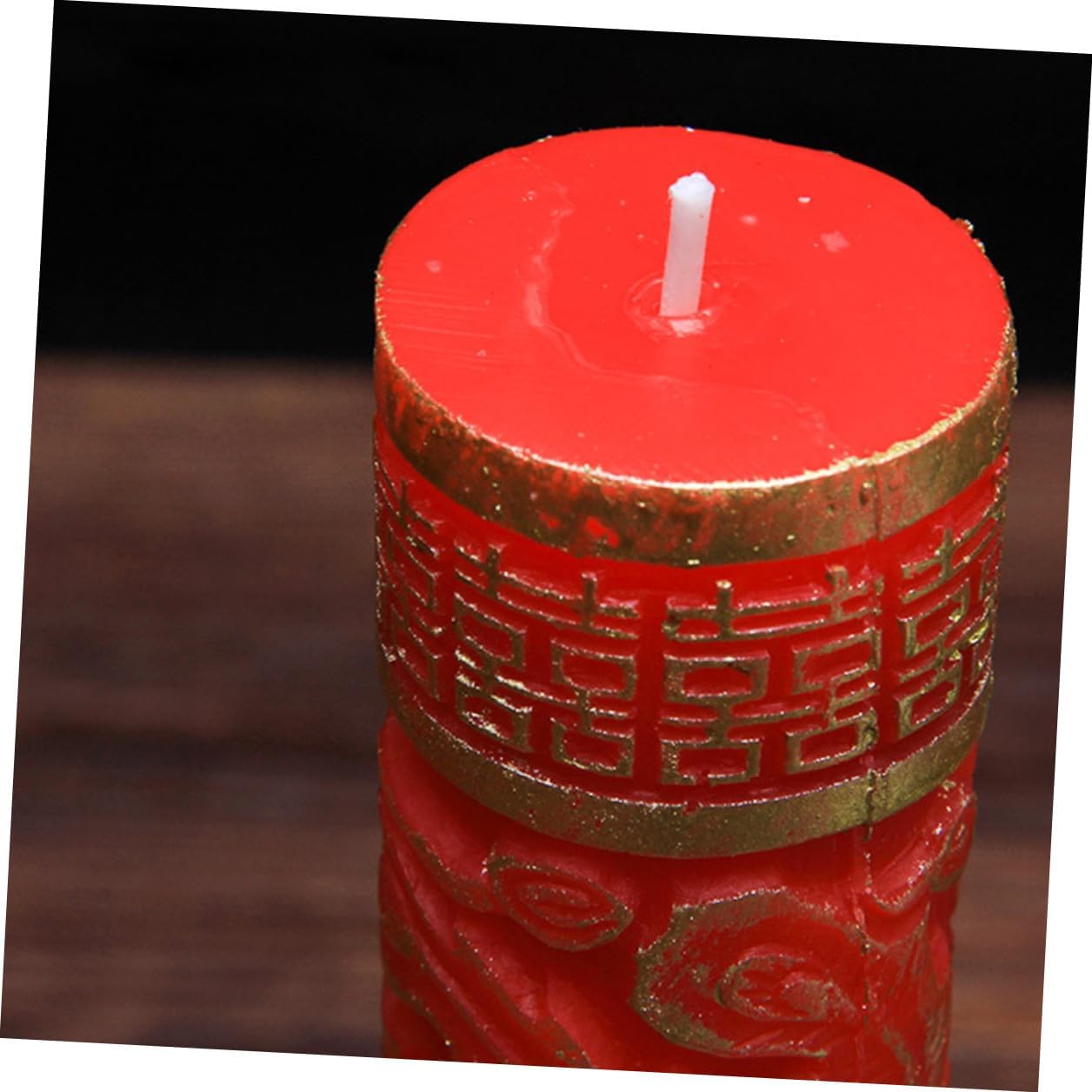 DOITOOL Chinese Wedding Candles Dragon and Vermilion Decorative Candle Pair for Traditional Wedding Ceremony Room Decor