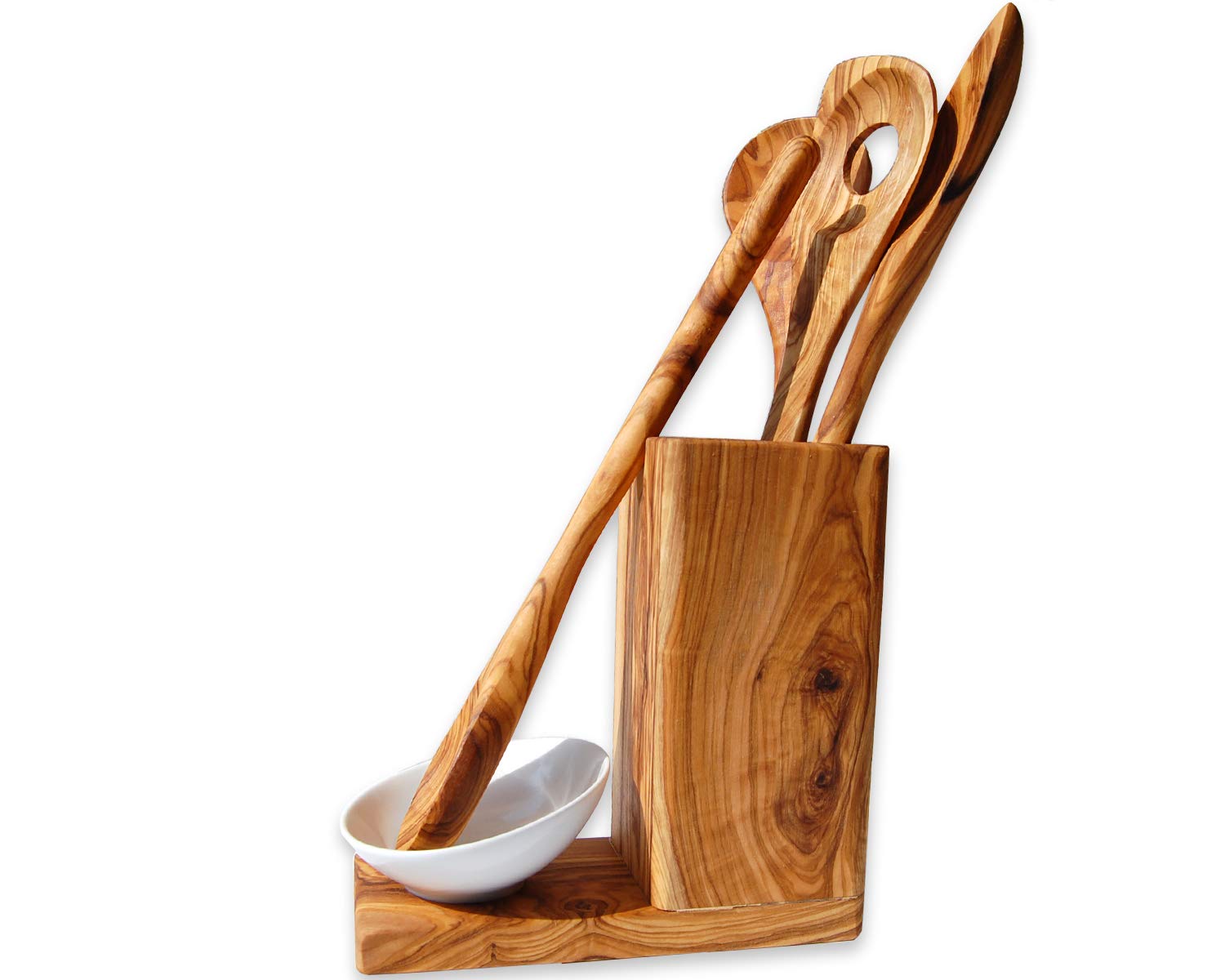 D.O.M. Set de 3 cuillères en bois d'olivier différentes