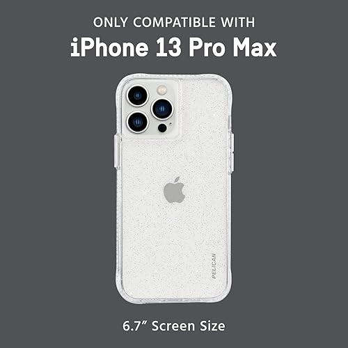 Miniatura 10 de Serie Protector de Pelican - Funda fina para iPhone 13 Pro Max, protección contra caídas de 15pies, funda de 6.7pulgadas, color negro