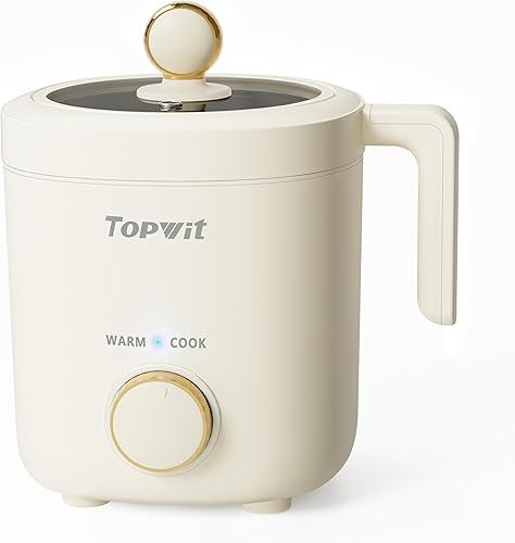 Miniatura 2 de TOPWIT Olla de arroz de 1.2L pequeña y cocina eléctrica de 1.5L con vaporizador