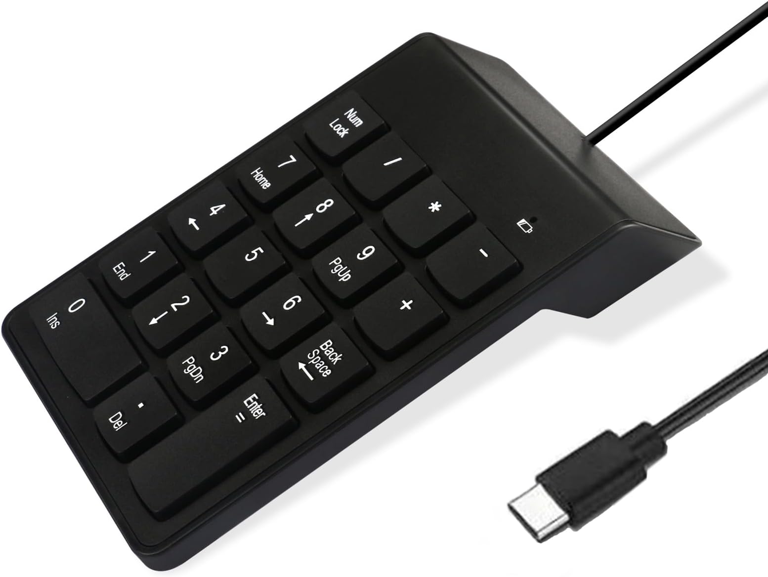 Wired USB C Numeric Keypads, 10 key usb keypad, Numpad Portable 23 Keys Type C Slim Mini Number Pad Wired Keyboard for Laptop PC Surface Pro Notebook Calculate ChromBook, Office Travel Home Keypads