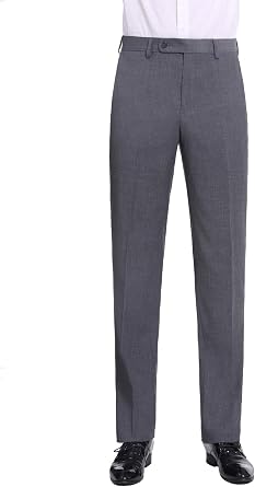 P&L Mens Premium Classic Fit Flat Front Suit Pants