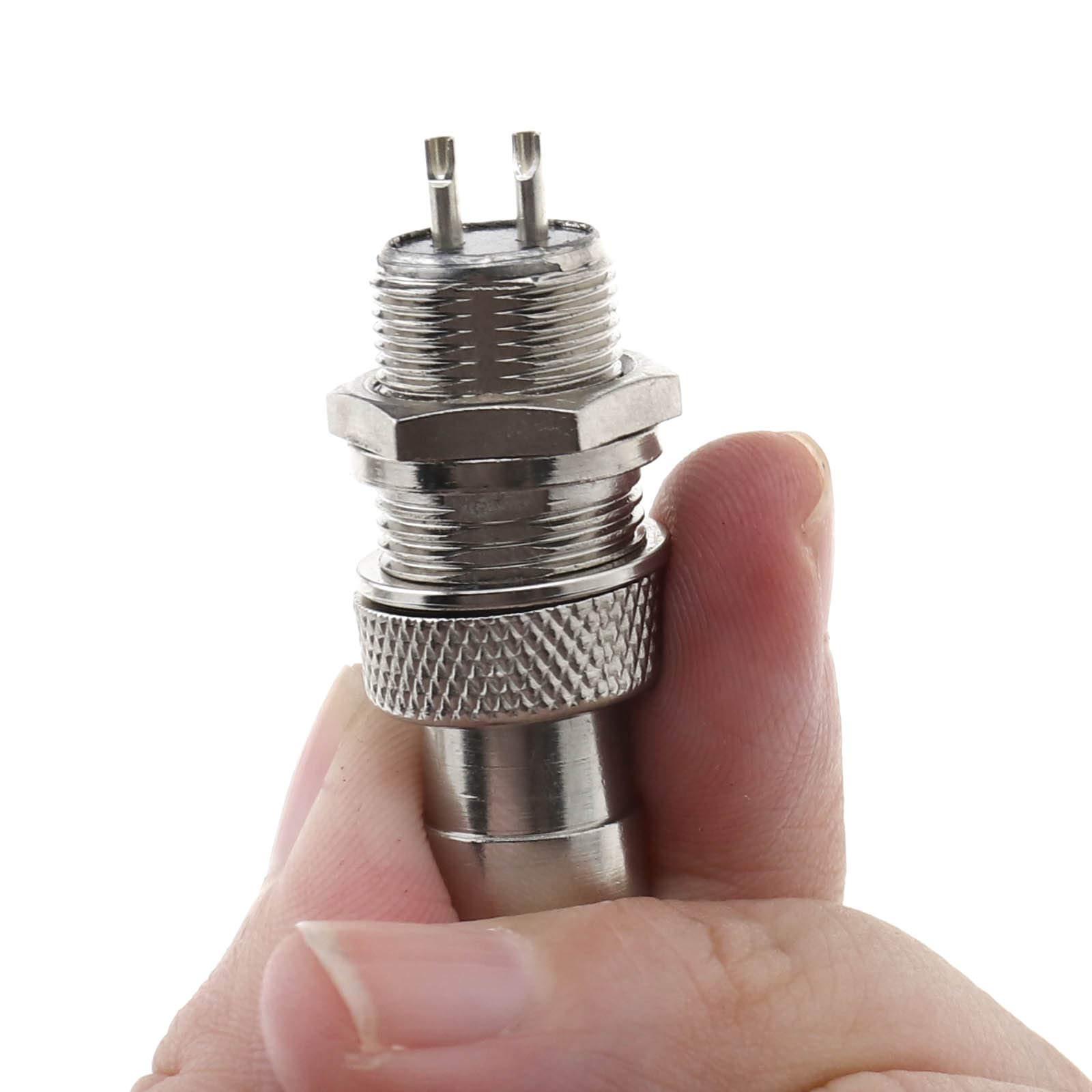 OTOTEC 10 x GX12 Aviation Plug 2 Pin Connettore Set Metallo Maschio Femmina Filo Tipo Vite Cavo Pannello 12mm Filettatura