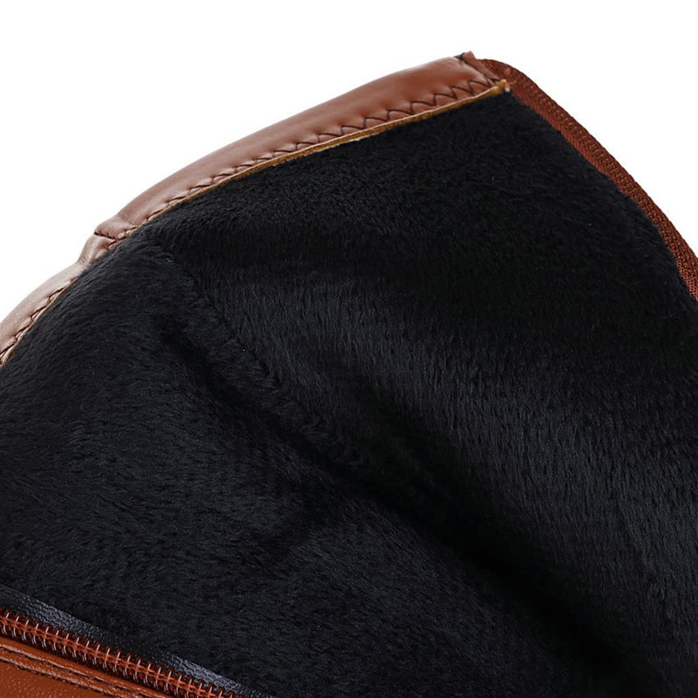 Plataforma Botas Altas hasta La Rodilla Tacón Ancho Botas De Montar con Cremallera para Mujer