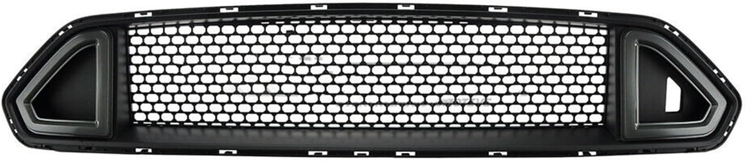 Car Grill Front Grille Plastic Upper Bumper Hood Mesh with LED Light Auto Kit Compatible with Ford Mustang 2018-2023 RTR