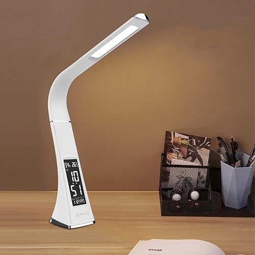 Miniatura 2 de Lámpara de escritorio LED con luz de lectura ajustable y regulable, lámpara de estudio inalámbrica con control táctil para oficina en casa