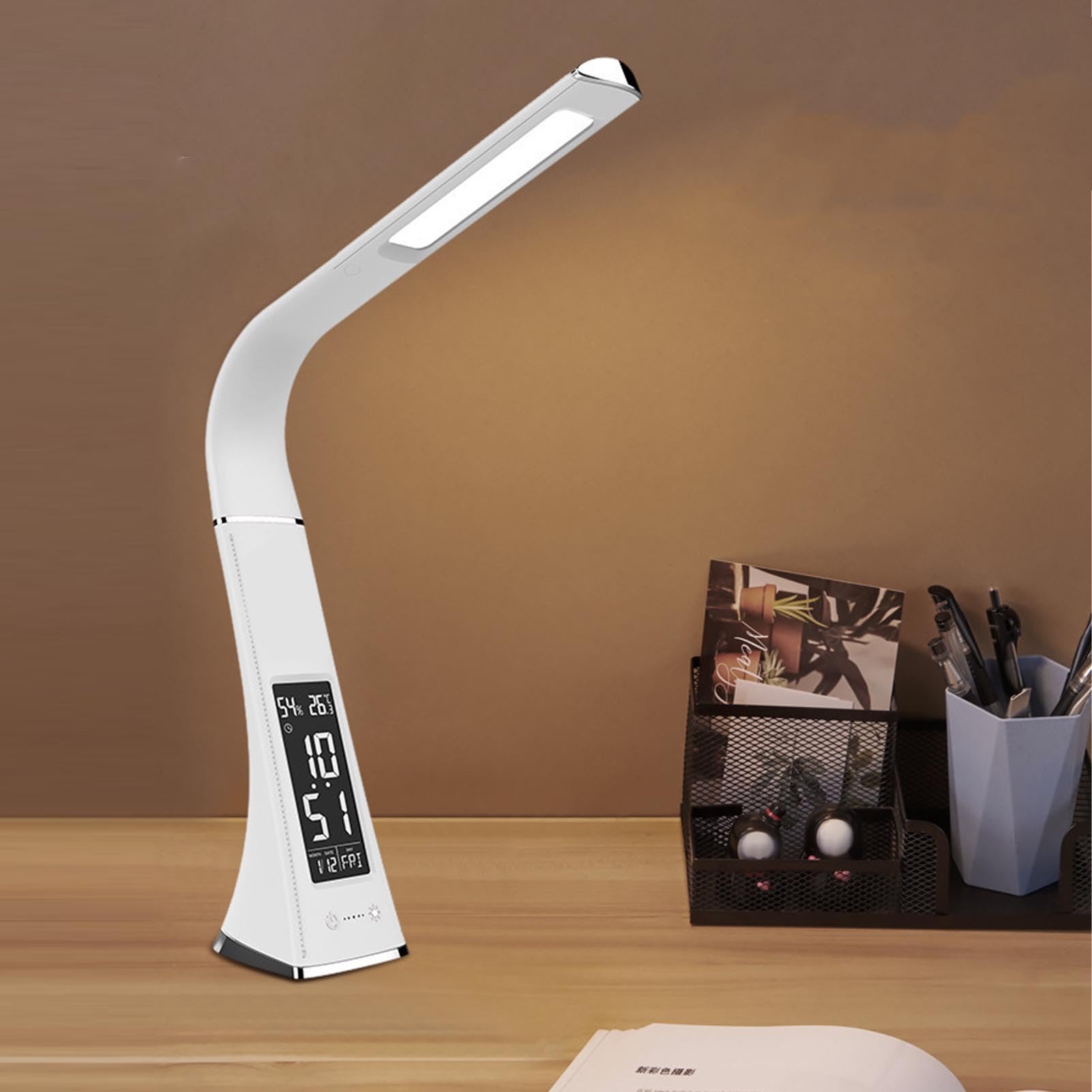 Lampa biurkowa LED, regulowana gęsia szyja, ściemniane sterowanie dotykowe, bezprzewodowa, do domowego biura, nauki, lampka do czytania, energooszczędna, nowoczesny design, przenośne i wszechstronne