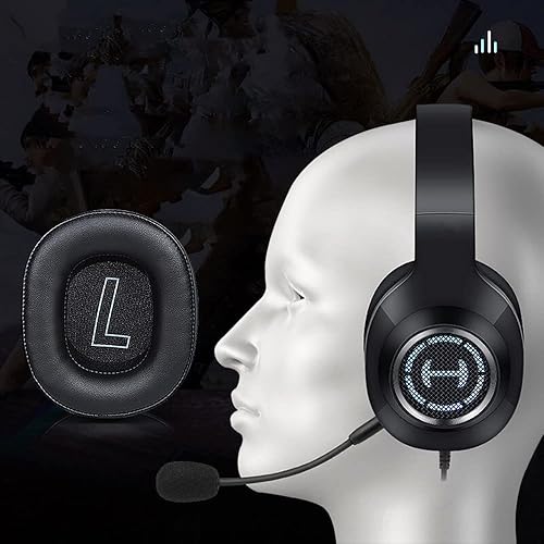 Miniatura 2 de G2 - Almohadillas de repuesto de piel con proteína de espuma viscoelástica para los oídos, compatible con auriculares Edifier Hecate G2 para juegos