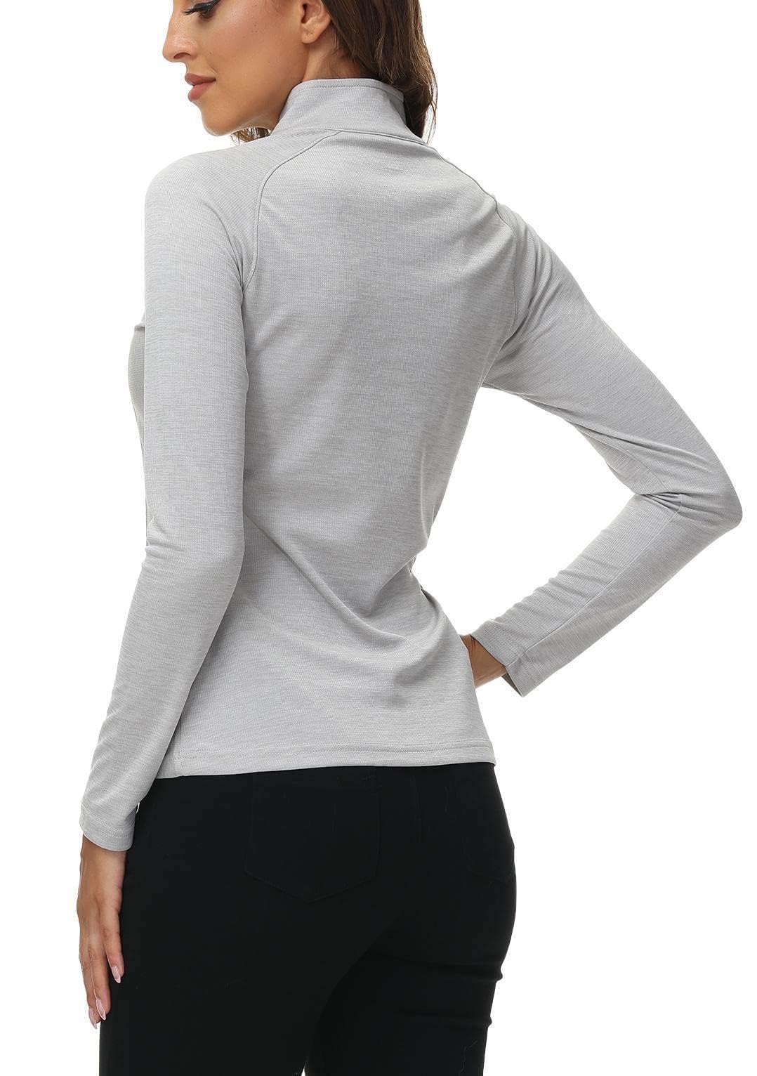 Mujer Deportiva Camiseta de Manga Larga Secado Rápido Fitness Invierno Golf Tops