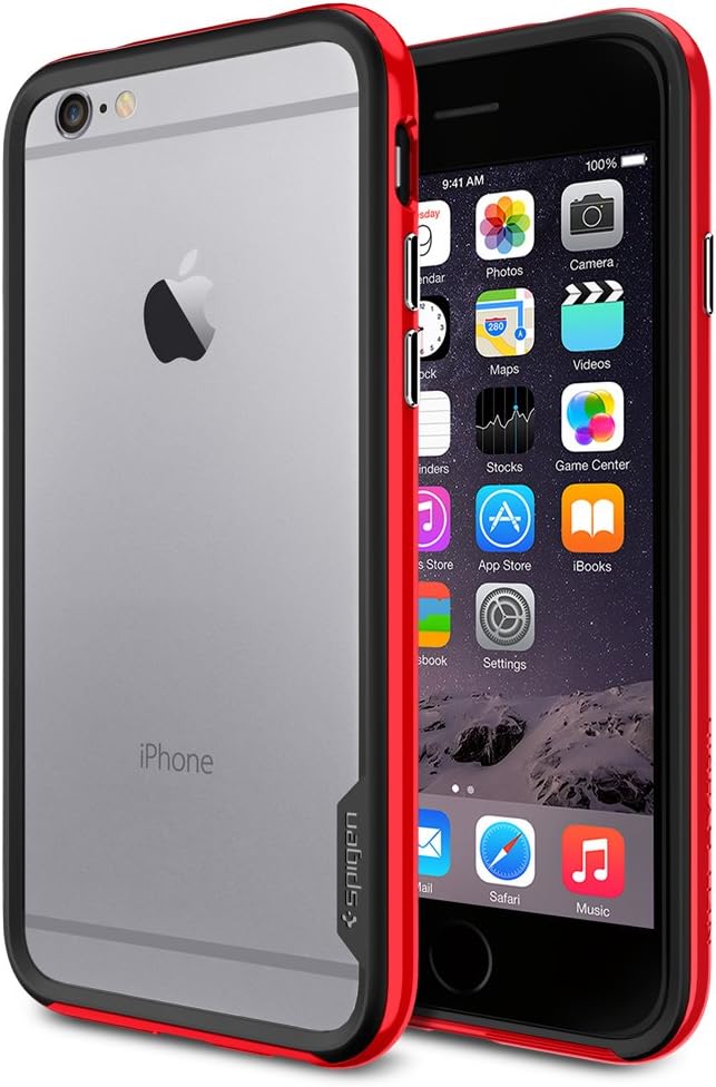 Spigen Neo Hybrid EX iPhone 6 Case with Flexible Inner Bumper and Reinforced Hard Frame for iPhone 6S / iPhone 6 - EX Dante Red