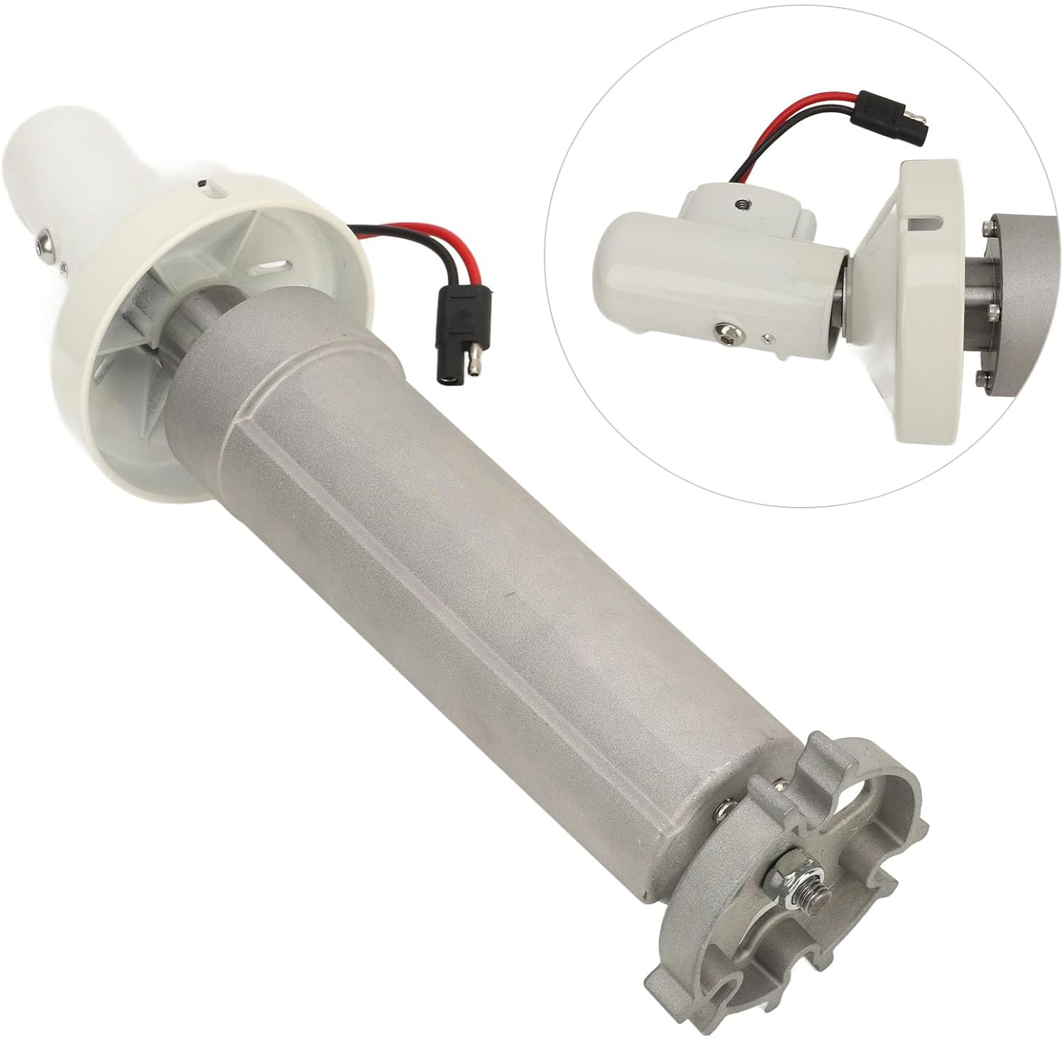 Focket Power Awning Motor, 12V DC RV Awning Motor Torsion Assembly, Right Hand Assembly with White End Caps for A E 9100 Series 910 915 916 917