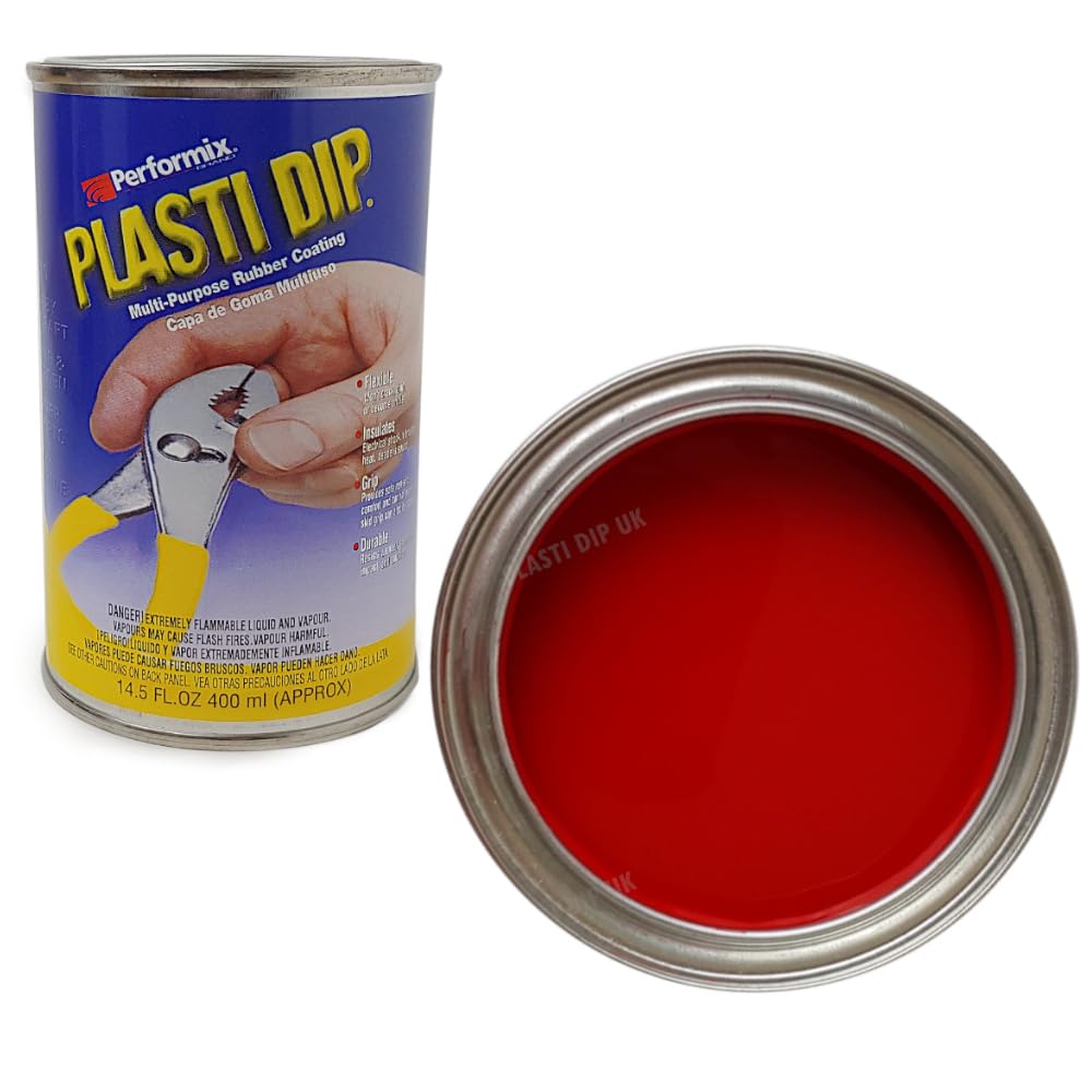 Plasti Dip (Red) Flexible Rubber Paint - Regular Can 400Ml Red