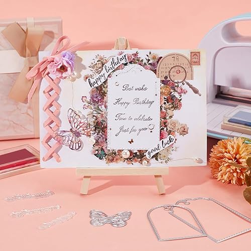 Vista 61 de INFUNLY Sellos y troqueles de gato para hacer tarjetas, juego de sellos y troqueles transparentes para corte de metal, sellos de goma de silicona