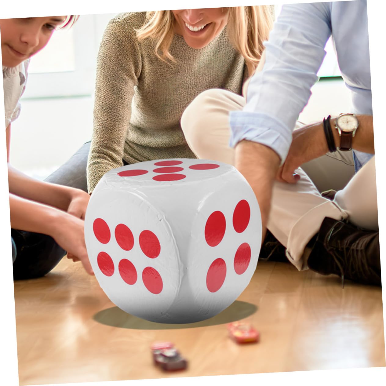 BESPORTBLE Dés Mousse Surdimensionnés Blancs en Écume, Six Faces, Matériau Sûr et Portable, pour Enseignement en Classe et Tirages Sort