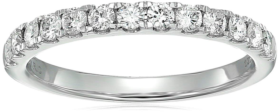 1/2 cttw SI2-I1 Certified Diamond Wedding Band in 14k White Gold
