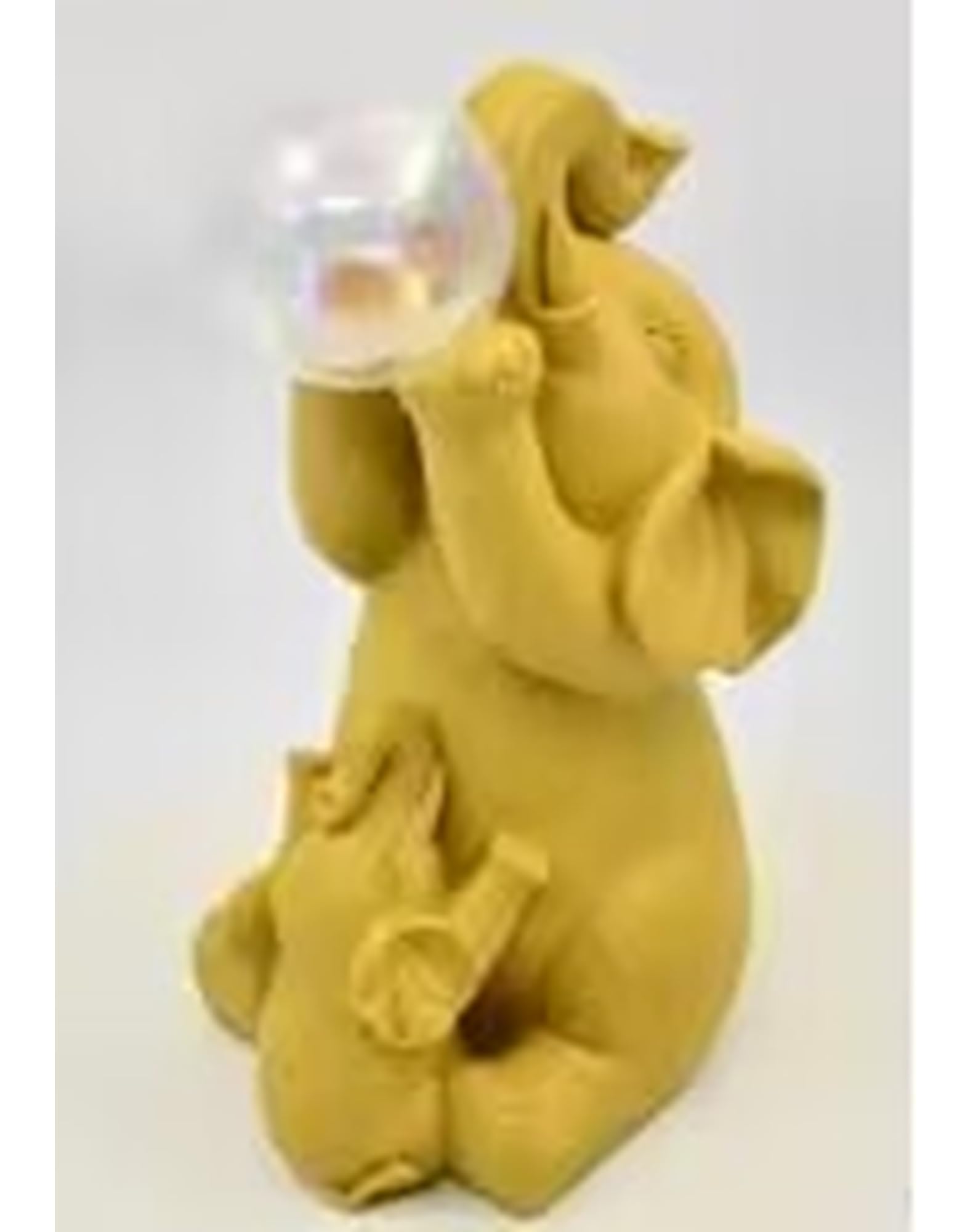 Goodeco Solar Elephants Statue - Outdoor Decorations with Solar LED Lights for Garden Enthusiasts - Ideal Gift for Elephant Lovers