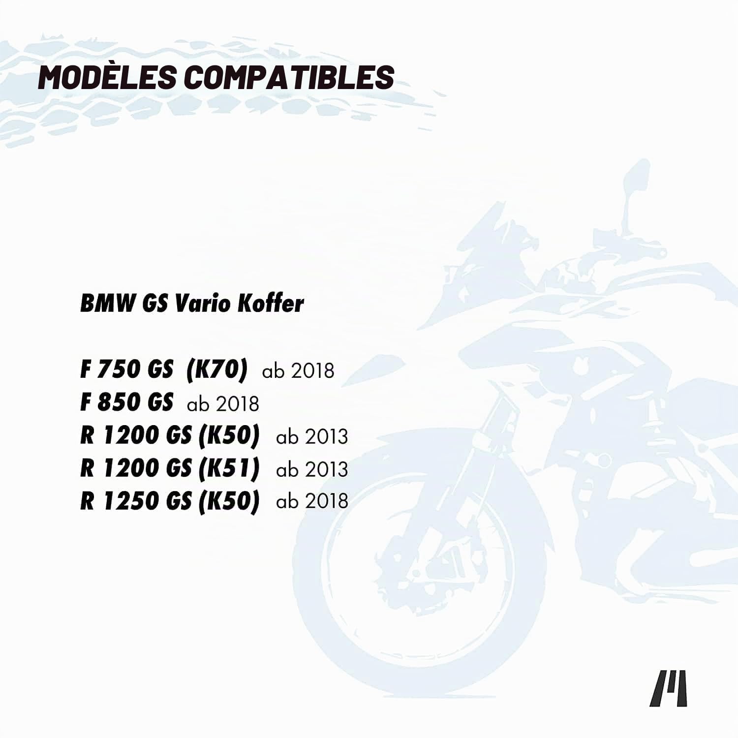 GETMORE Parts sacoches intérieures de Moto compatibles avec Les valises latérales BMW Vario R1250GS R1200GS F850GS F750GS Accessoires pour Moto Tour Voyage Bagages Sacs pour vêtements Sacs de Moto