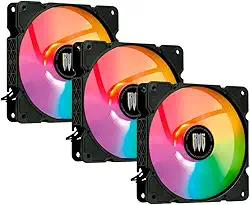 Kit Cooler Fan Revenger para Gabinete PC Gamer, 120mm, RGB, 3 Ventoinhas, 1500rpm, 38 CFM, Silencioso