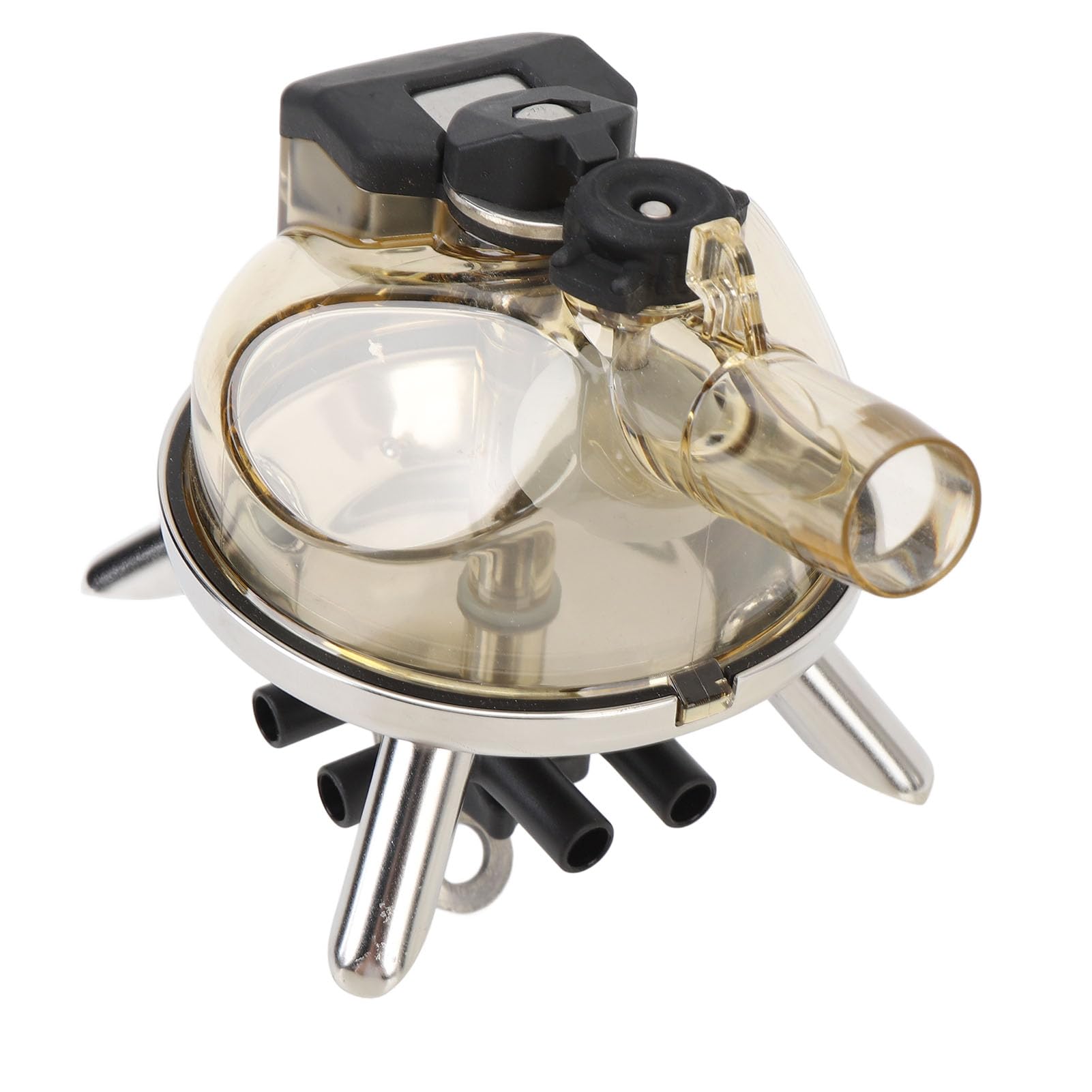 Akozon Cluster de Traite de Vache 300 Ml Base en Acier Inoxydable avec Couvercle Transparent pour une Collecte Efficace du Lait Matériau PC PSU Universel Compatible de qualité Alimentaire