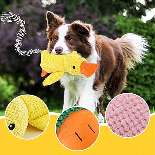 Miniatura 4 de 2025 Lindo Juguete de Pato Amarillo Calmante para Perros, Juguete de Pato Quack-Quack para Perros, Lindos Juguetes de Pato Amarillo Rellenos