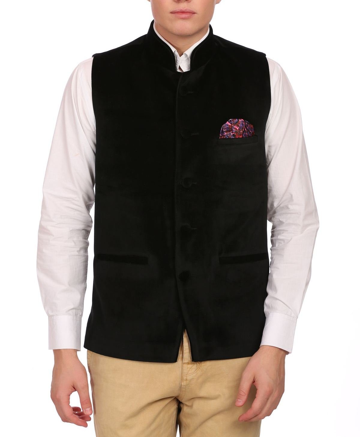 wintage Men's Poly Cotton Festive and Casual Nehru Jacket Vest Waistcoat-picture-2