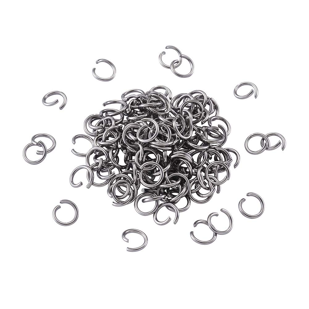 Pandahall 1000Pcs Stainless Steel Open Jump Rings 7mm Round 1mm Thick Unsoldered Connector Rings for Chainmail Jewelry Making