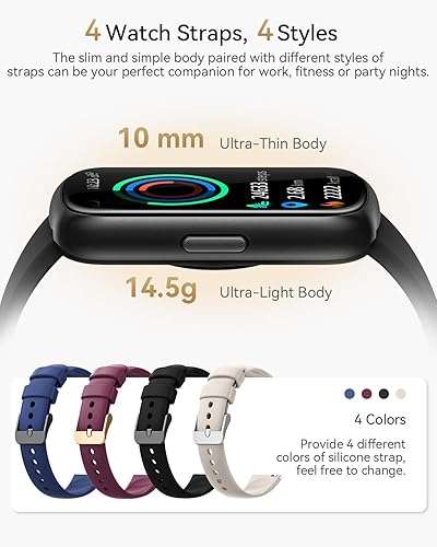 Miniatura 6 de RUXINGX Monitor de actividad física, reloj inteligente con múltiples modos deportivos, relojes de fitness para mujeres con monitor de frecuencia
