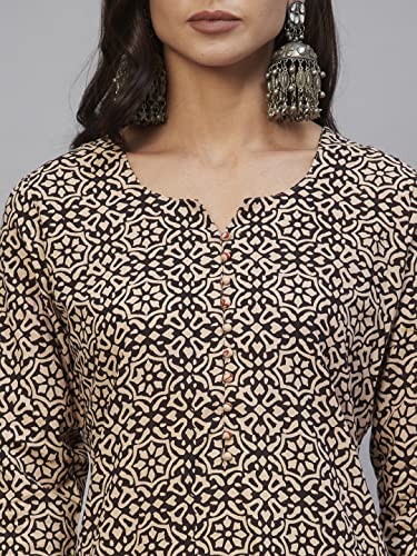 Image of ANNI DESIGNER Women's Cotton Blend Kurta with Pant & Dupatta