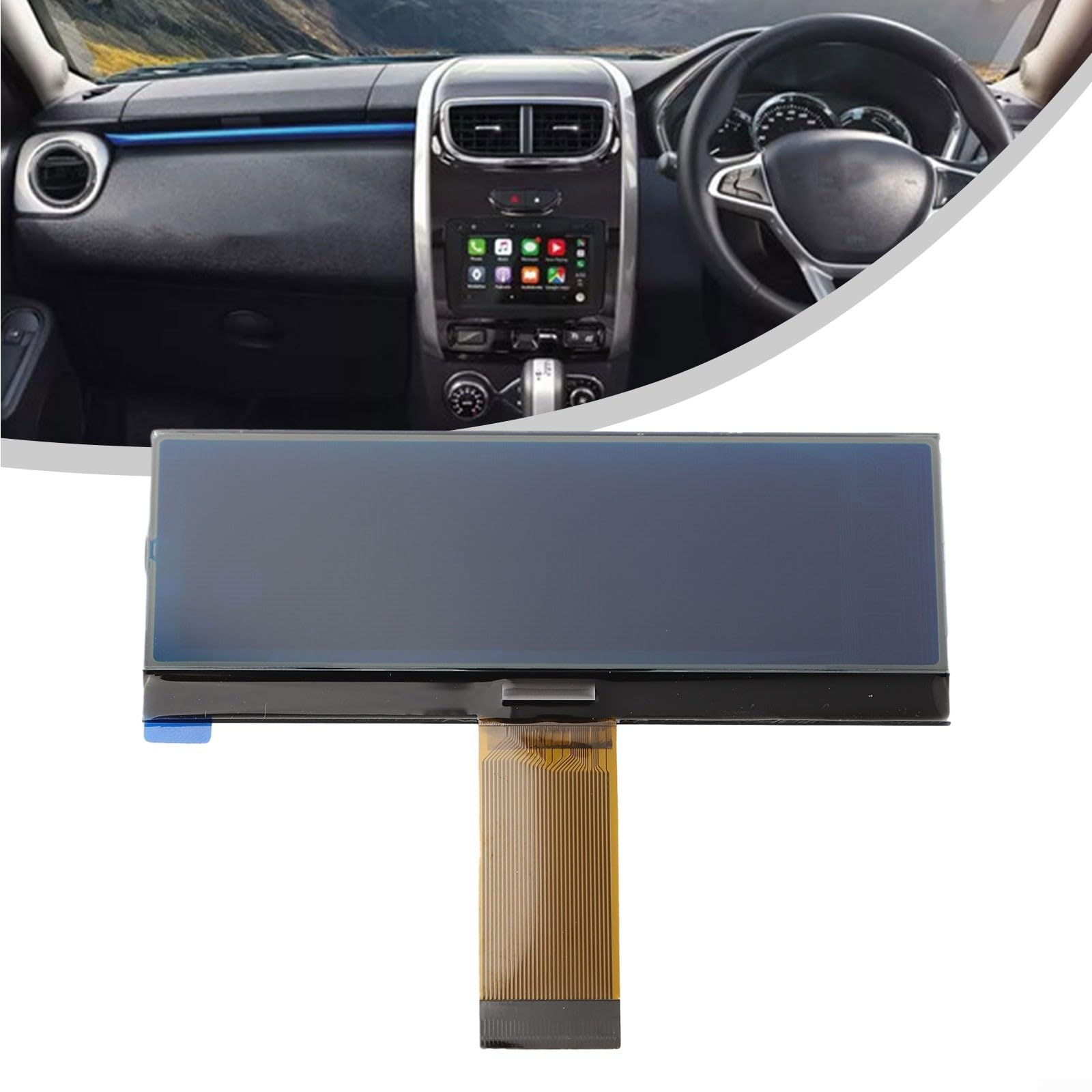 Pantalla LCD para Dacia Duster Oroch Lodgy Dokker Sandero, pieza de reparación de coche, 97,5 x 38 mm