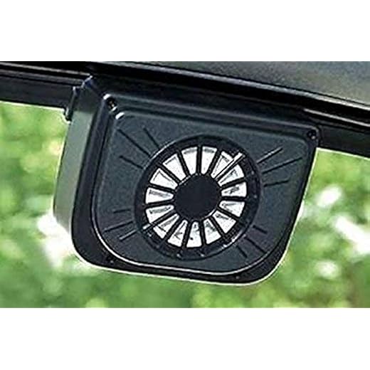 DLZY Auto Cool Solar Powered Ventilation Exhaust Fan for Car Window with Air Vent, Pack of 1