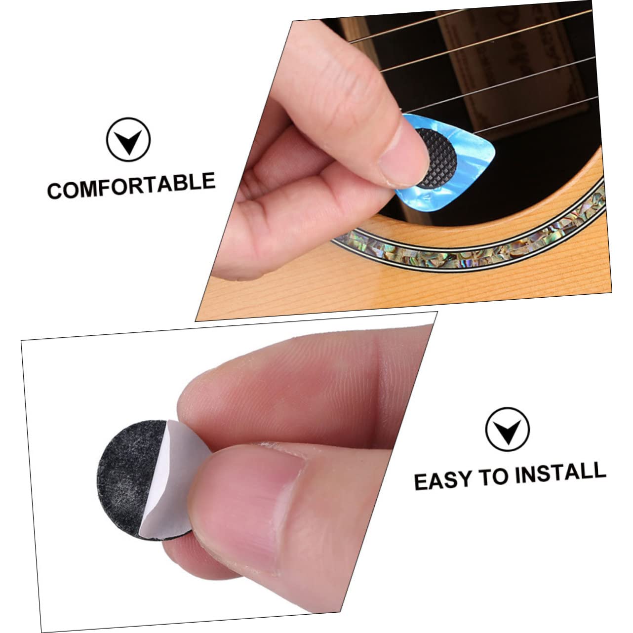 VICASKY 160piezas Agarre De Goma Para Púas De Guitarra Antideslizante y Autoadhesivo Para Músicos y Performances Accesorios Para Guitarra