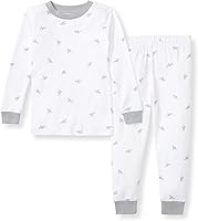 Vista 10 de Burt's Bees Baby Conjunto de Pijama de 2 Piezas para Niños con Camiseta de Manga Larga y Pantalones de Algodón Orgánico