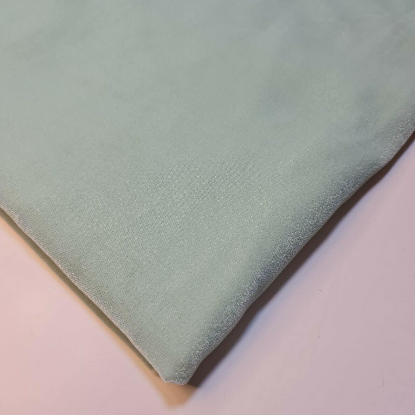 Three Crown Velvet Fabric Soft Strong Material - Home Decor, Curtains, Upholstery, Dress - 112cm Wide (Pastel Mint, 2 Meter) - Image 3