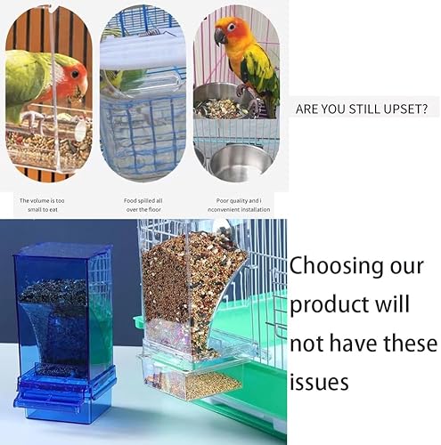 Miniatura 5 de Comedero automático para pájaros, comedero para pájaros sin ensuciar, para jaulas de pájaros, accesorios para periquitos, pinzones de cacatúa