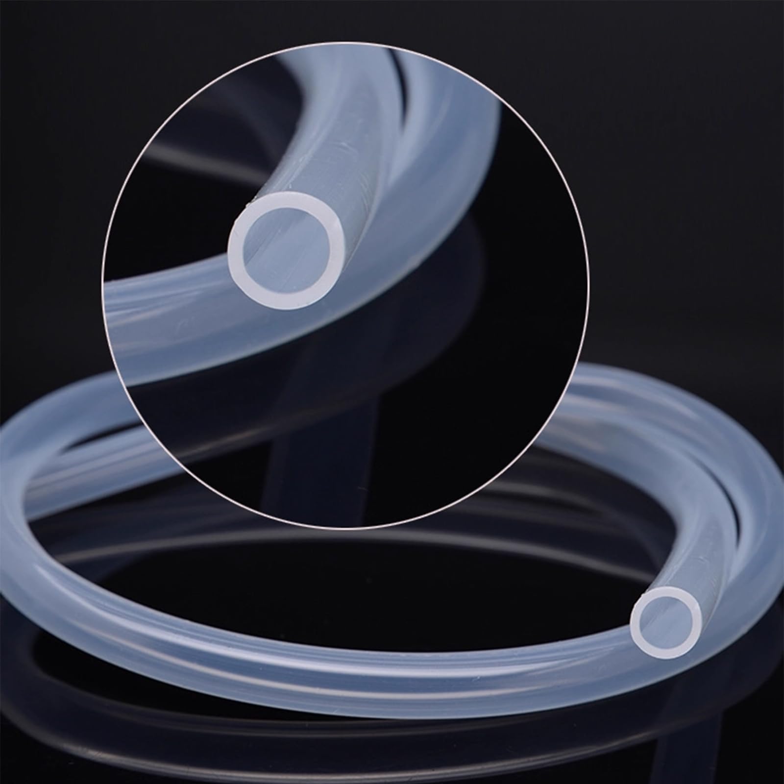 Silikonschlauch 12m Flexibler Silikonschlauch Lebensmittelecht, 8mm ID x 10mm OD, Flexibler Lebensmitteltaugliche Schlauch Silikonschlauch Wasser Luft Rohr, Transparenter Schlauch für Pumpentransfer